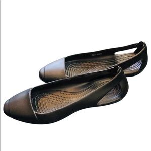 Crocs Black Flat Size 9